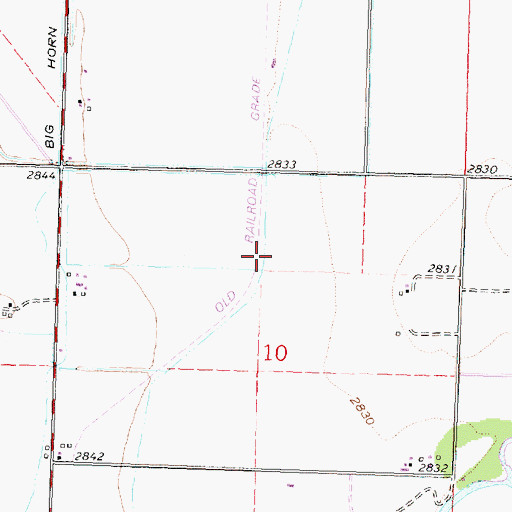 Topographic Map of Holly (historical), MT
