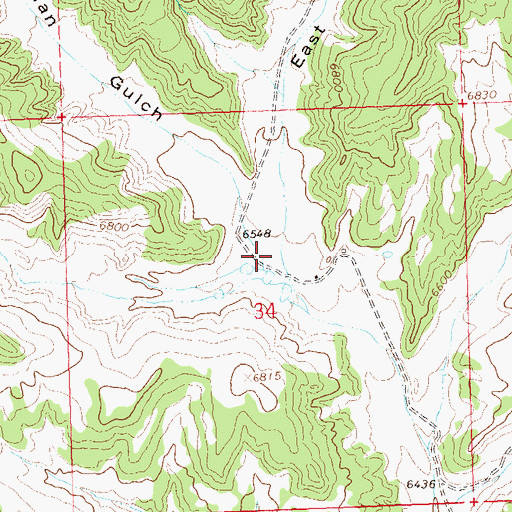 Topographic Map of West Jordan Gulch, CO