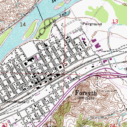 Topographic Map of Pioneer Park, MT