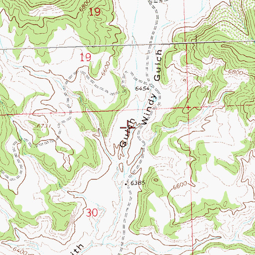 Topographic Map of Windy Gulch, CO