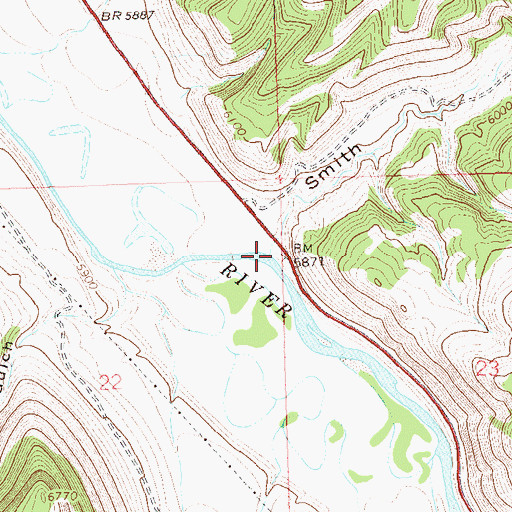Topographic Map of Smith Gulch, CO