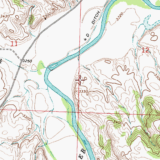 Topographic Map of Canyon Creek School (historical), MT