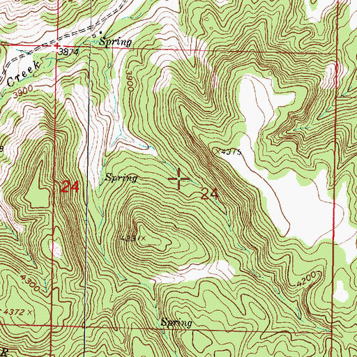 Topographic Map of Greenleaf School (historical), MT