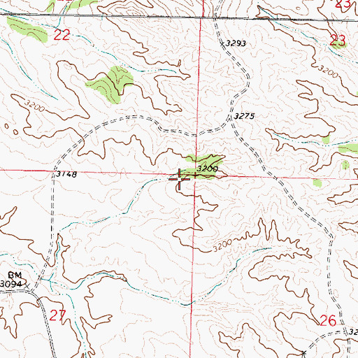 Topographic Map of Sunnyside School (historical), MT