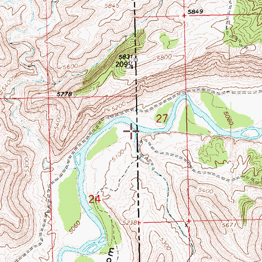 Topographic Map of Gilsonite Draw, CO
