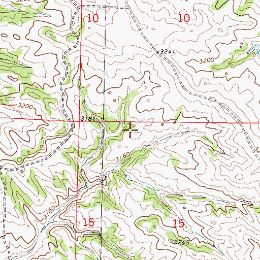 Topographic Map of East Armells Creek School (historical), MT