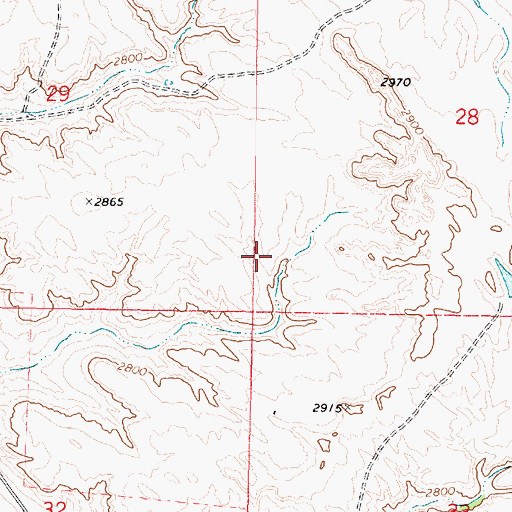 Topographic Map of Sabra School (historical), MT