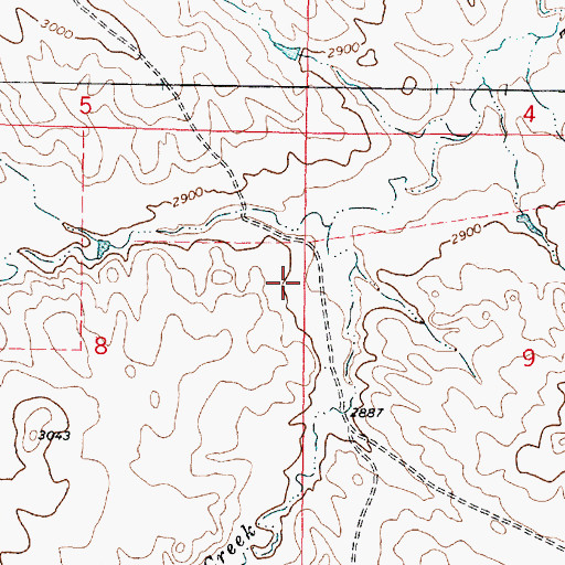 Topographic Map of Lincoln School (historical), MT