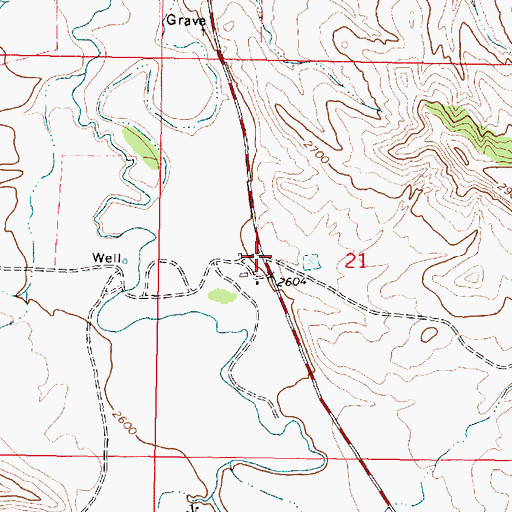 Topographic Map of Pleasant Hill School (historical), MT