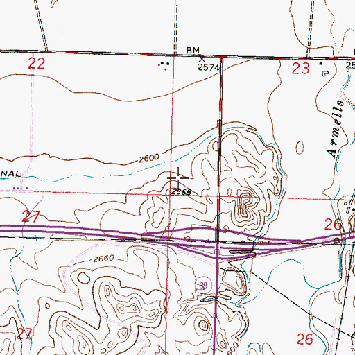 Topographic Map of Andersen School (historical), MT