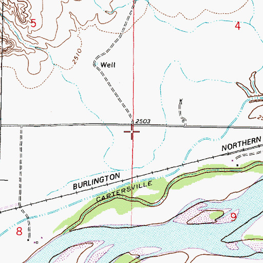 Topographic Map of Orinoco School (historical), MT