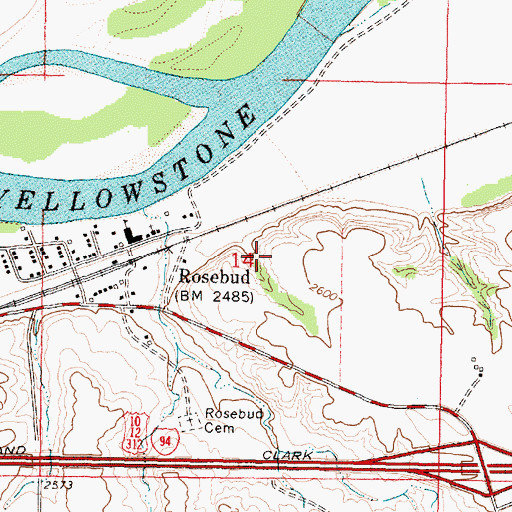 Topographic Map of Butte Creek School (historical), MT