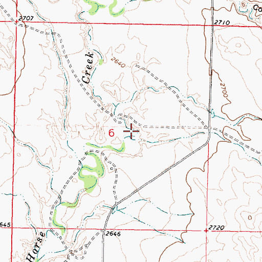 Topographic Map of Horse Creek School (historical), MT