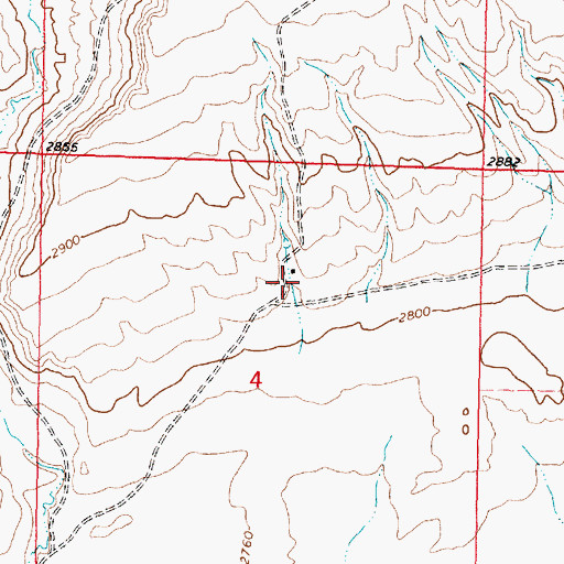 Topographic Map of Hillside School (historical), MT