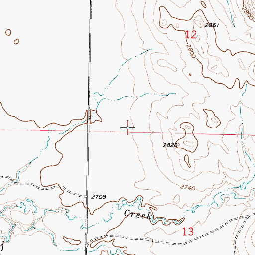 Topographic Map of Cottonwood School (historical), MT