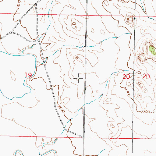 Topographic Map of Little Porcupine School (historical), MT