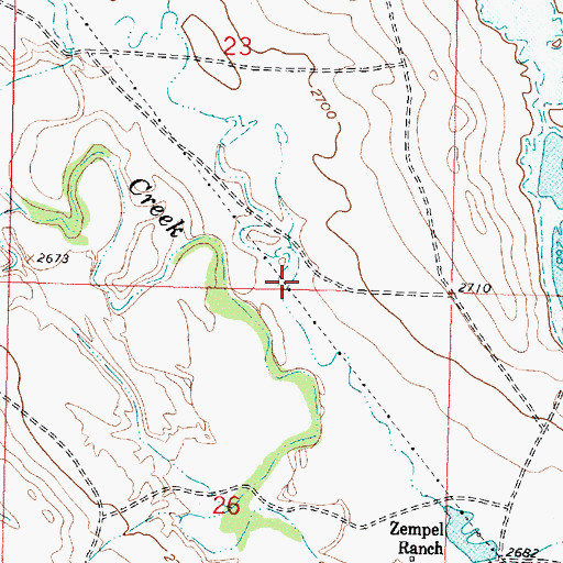Topographic Map of Scott Lake School (historical), MT