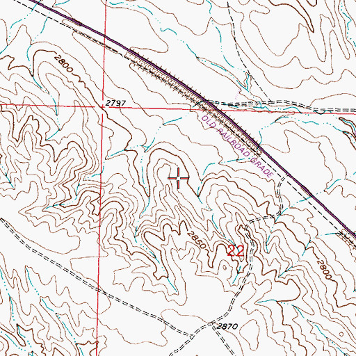 Topographic Map of Rahway School (historical), MT