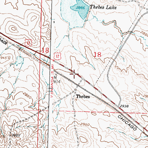 Topographic Map of Thebes School (historical), MT