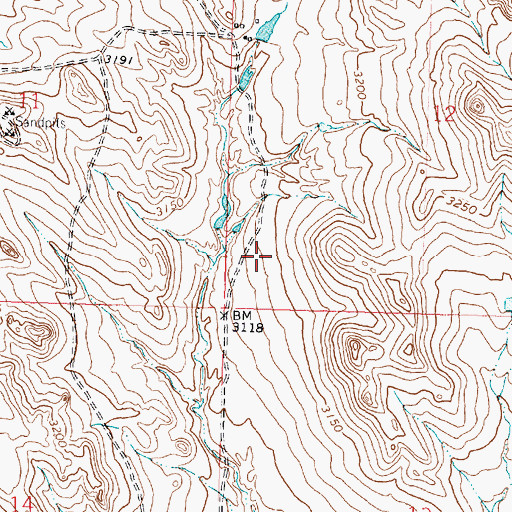Topographic Map of Liberty Valley School (historical), MT