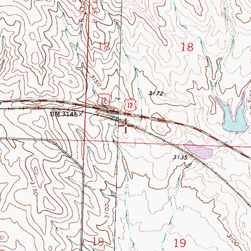Topographic Map of Galbreath School (historical), MT