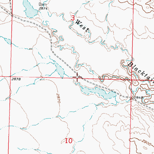 Topographic Map of Fairview School (historical), MT