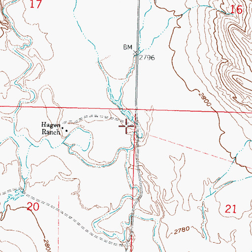 Topographic Map of McGinnis School (historical), MT
