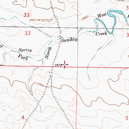 Topographic Map of Sunny Slope School (historical), MT