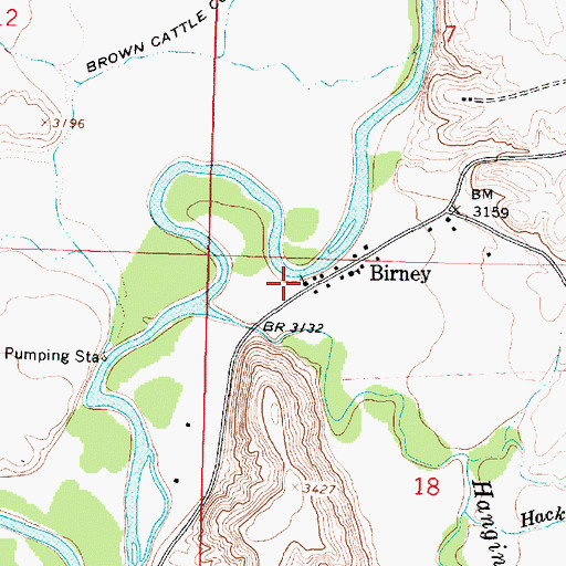 Topographic Map of Birney Catholic Church (historical), MT