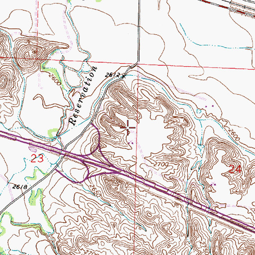 Topographic Map of Howard Cemetery, MT