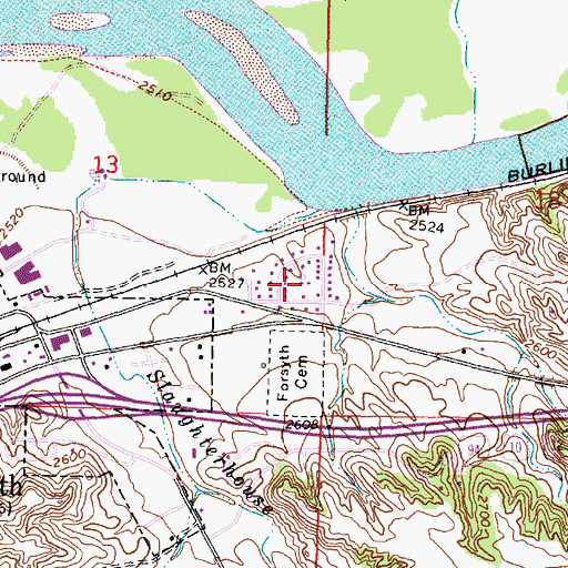 Topographic Map of Cornerstone Grace Fellowship, MT