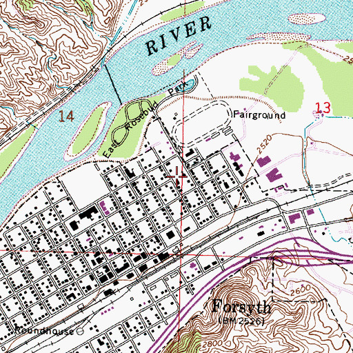 Topographic Map of Ascension Episcopal Church (historical), MT