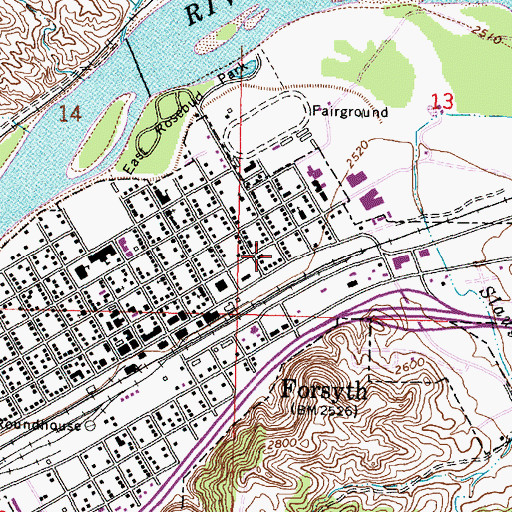 Topographic Map of Church of God, MT