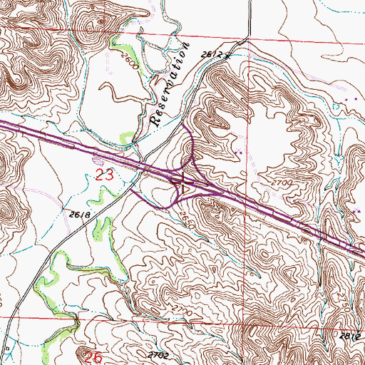 Topographic Map of Interchange 82, MT