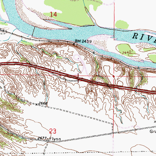 Topographic Map of Cattle Brands Historical Marker, MT