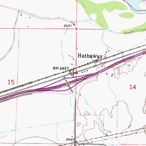 Topographic Map of Hathaway Post Office (historical), MT