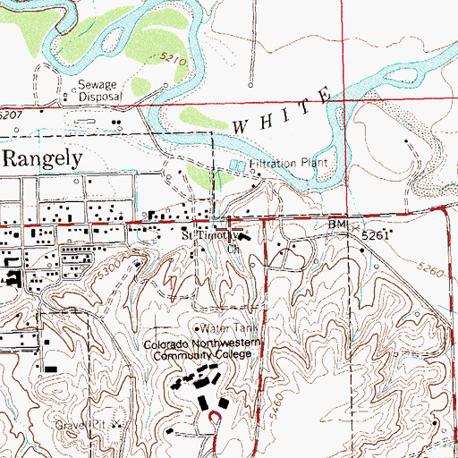Topographic Map of Saint Timothy Church, CO