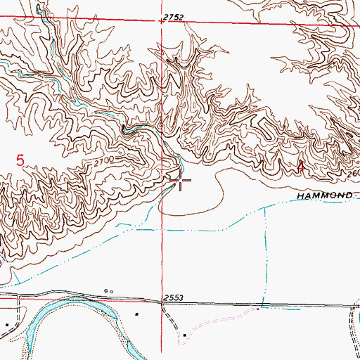 Topographic Map of Glencoe Post Office (historical), MT