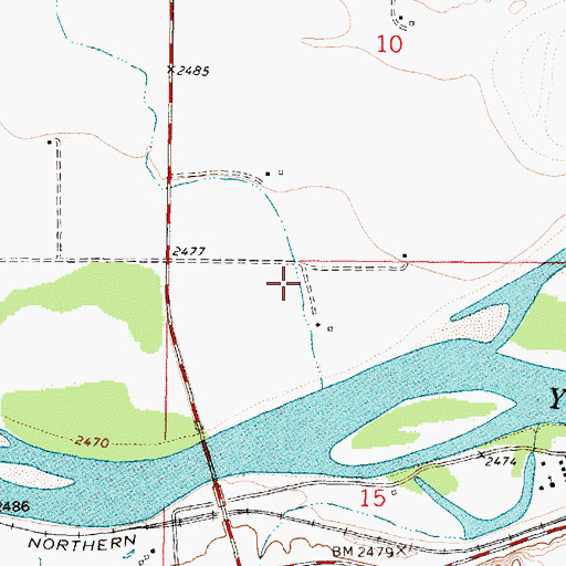 Topographic Map of Fort Sarpy (historical), MT