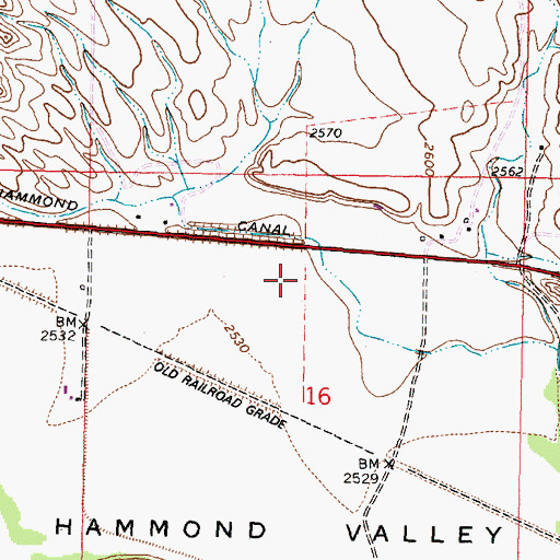 Topographic Map of Cold Spring Ranch (historical), MT