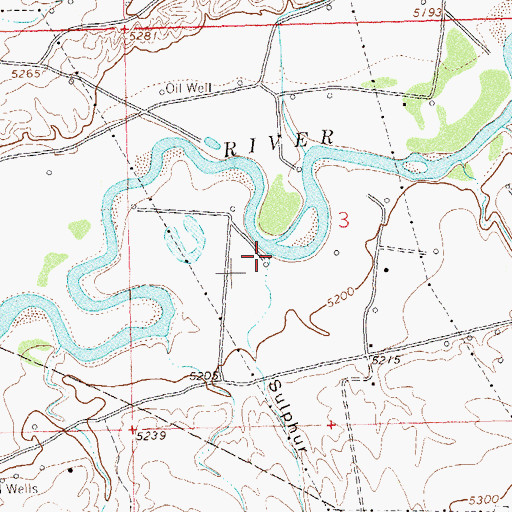 Topographic Map of Sulphur Draw, CO