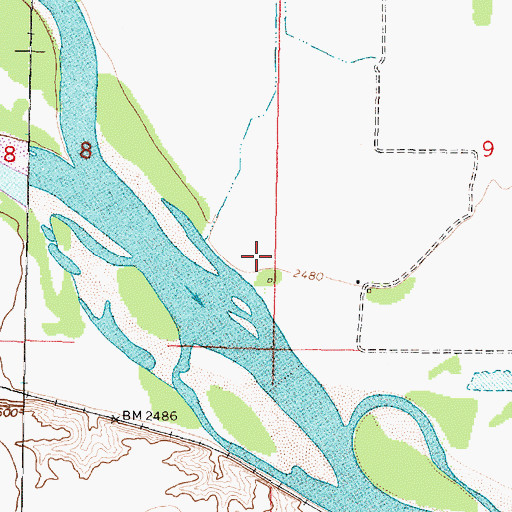 Topographic Map of Albright Post Office (historical), MT