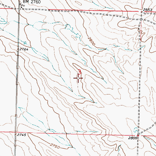 Topographic Map of Davidell Post Office (historical), MT