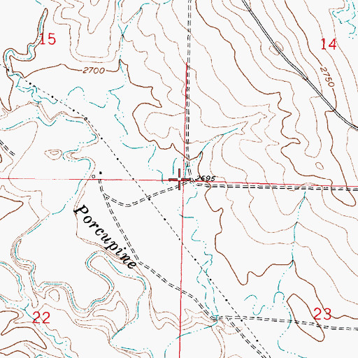 Topographic Map of Antelope Post Office (historical), MT