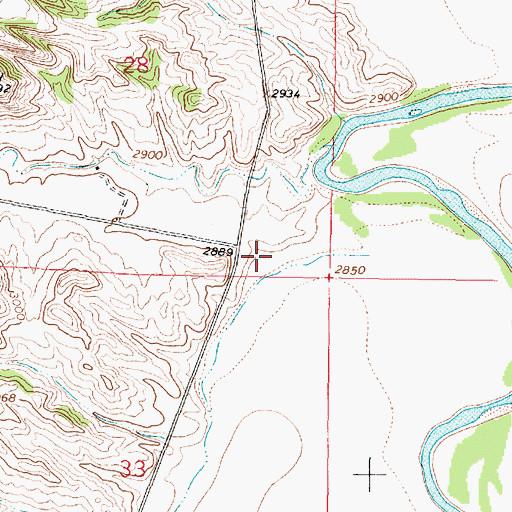 Topographic Map of South Brandenburg School (historical), MT