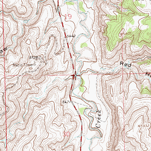 Topographic Map of Red Hill Canyon, CO