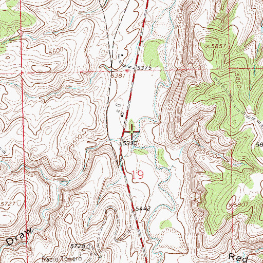 Topographic Map of Trail Draw, CO