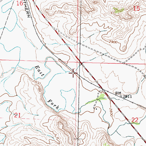 Topographic Map of Dowlin, MT