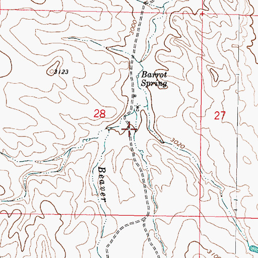Topographic Map of Sweeney Post Office (historical), MT