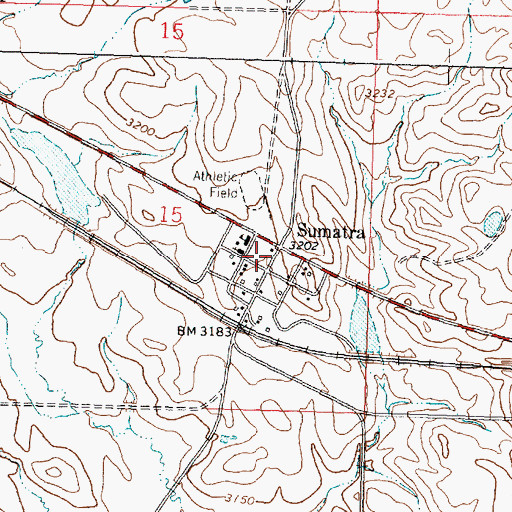 Topographic Map of Sumatra Post Office, MT